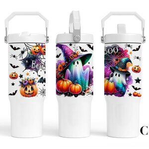 Halloween  30 oz Tumbler with flip straw, Horror Friends, Scary Horror Character